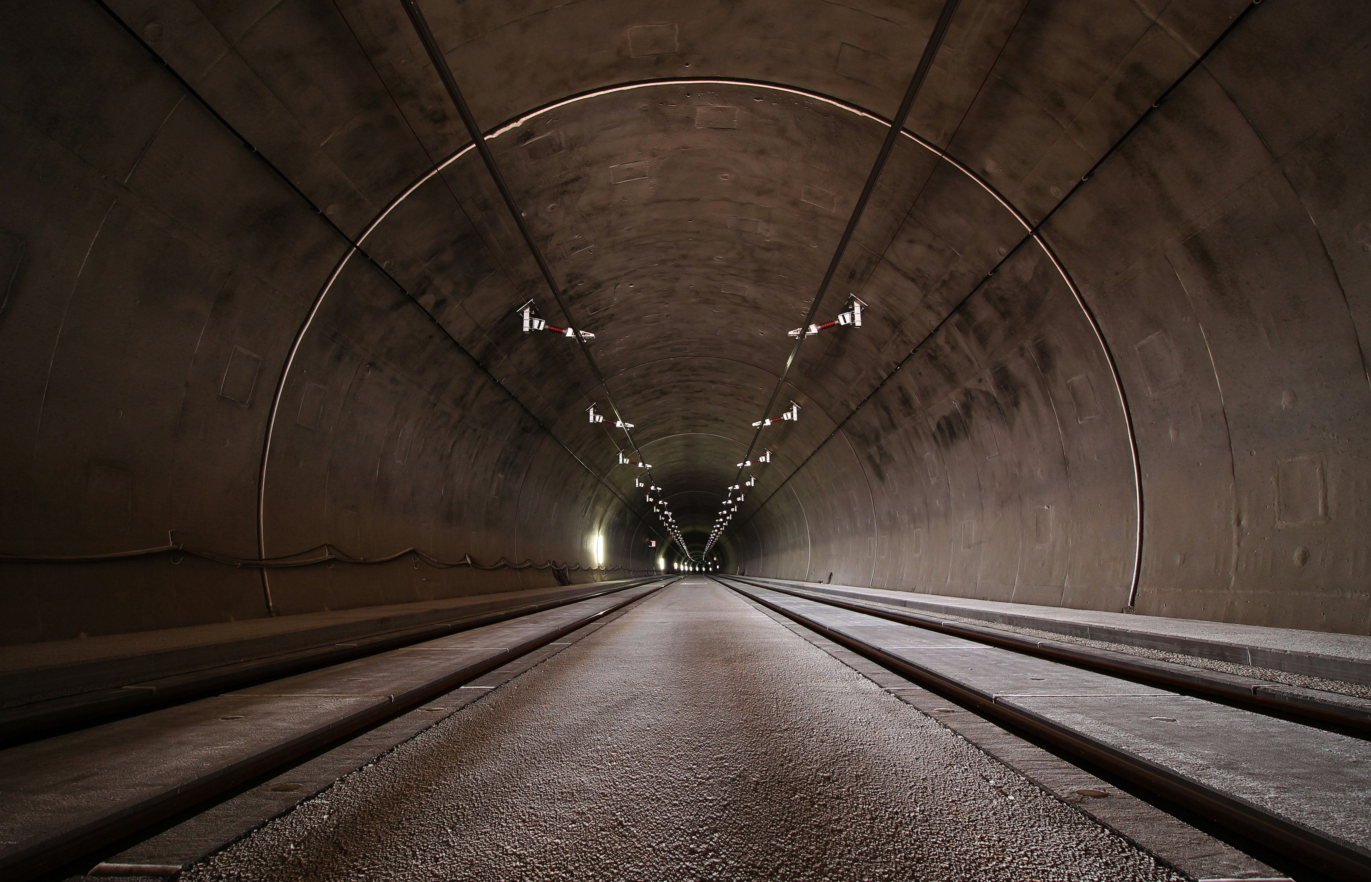 landscape photography of tunnel