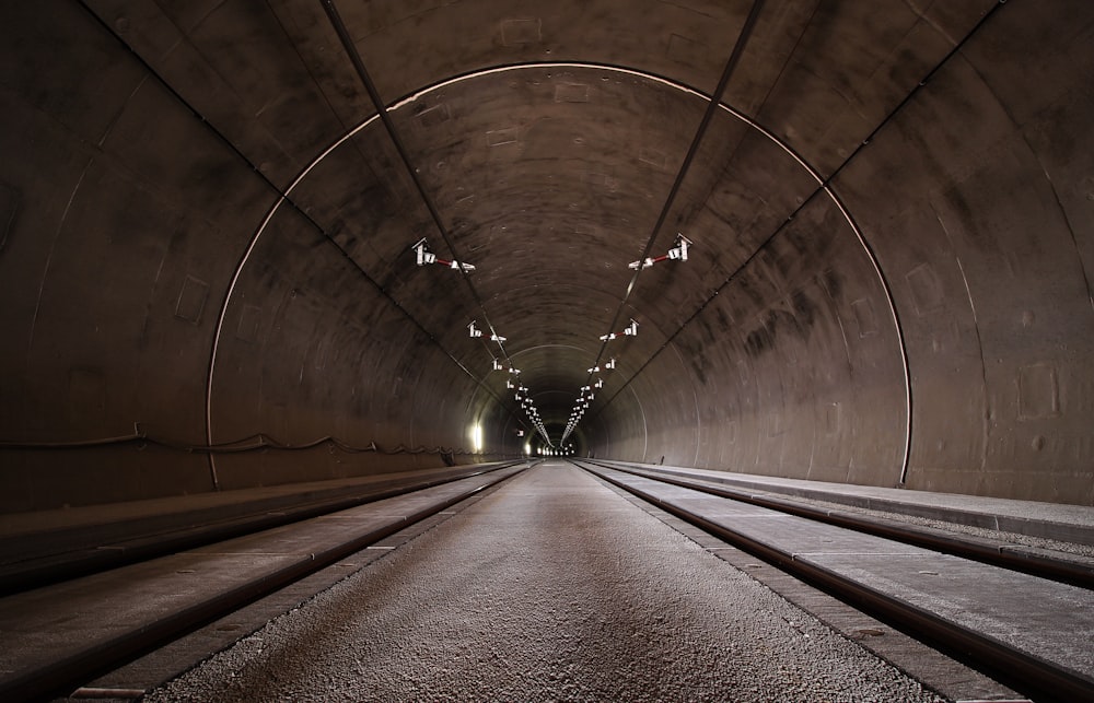 landscape photography of tunnel