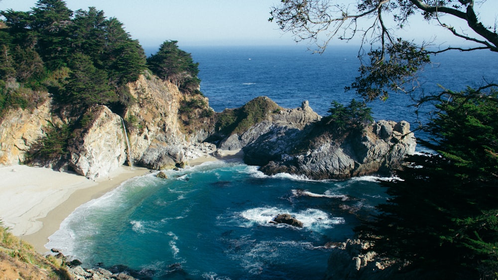 aerial view of beach