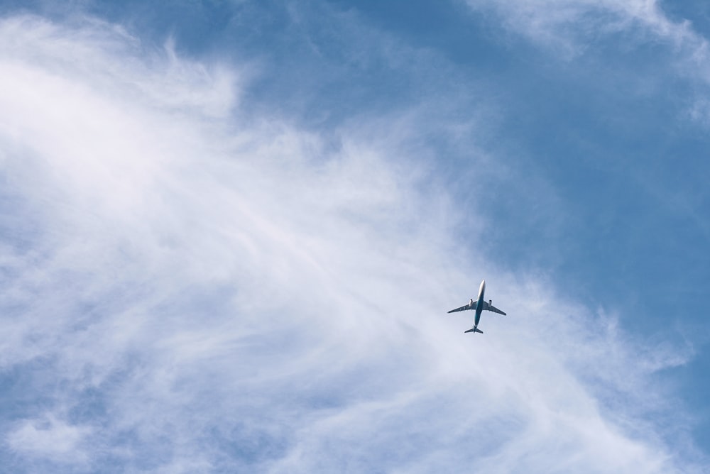 white passenger plane on sky during daytime