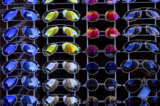 photo of assorted-color-and-design sunglasses lot