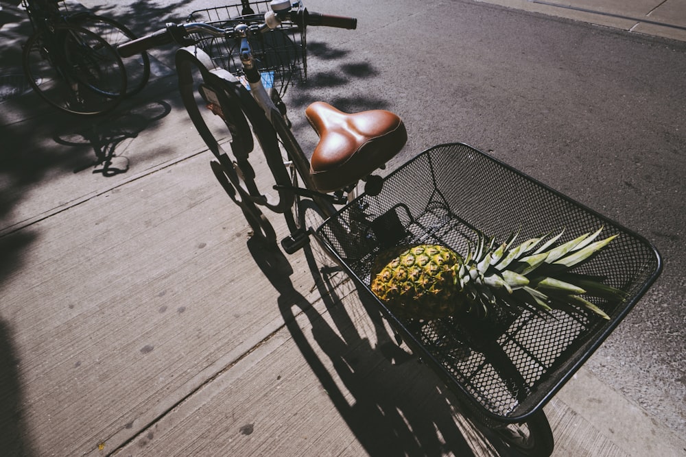 pineapple on bike basket