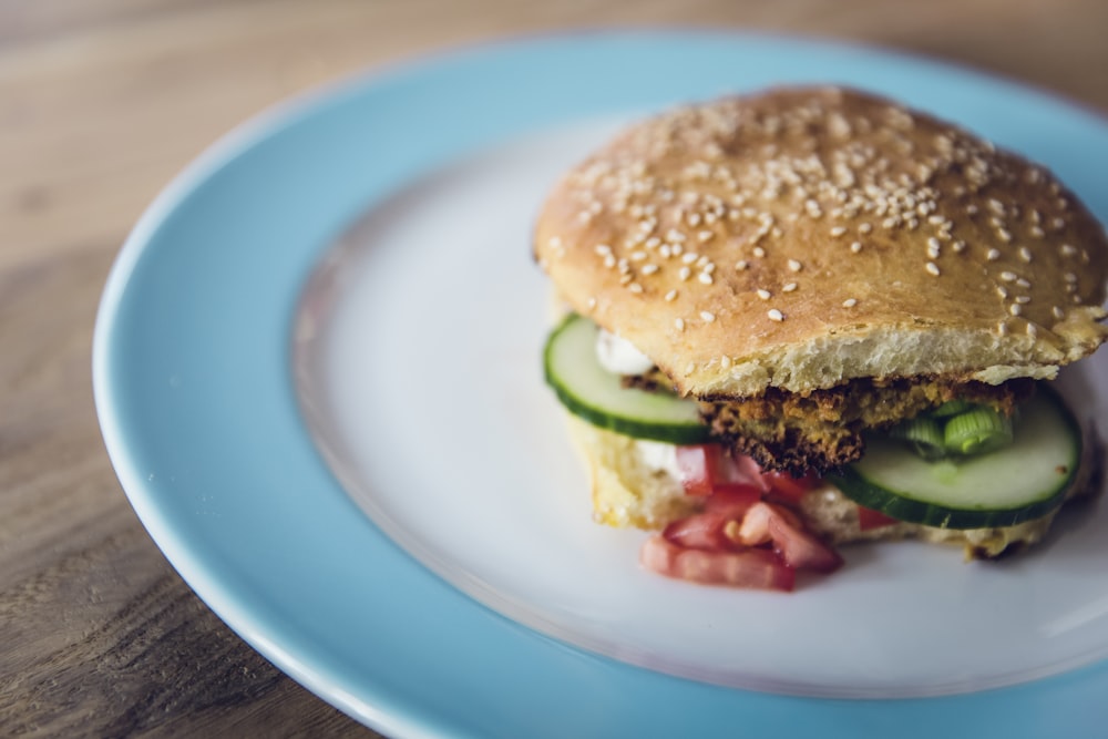 selective focus photography of burger