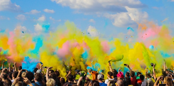 group of people celebrating representing crowd management and event management by leading company