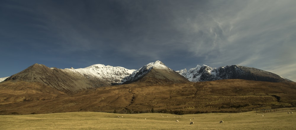 wide angle photography of mountain