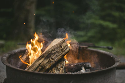 photo of flames on firepit