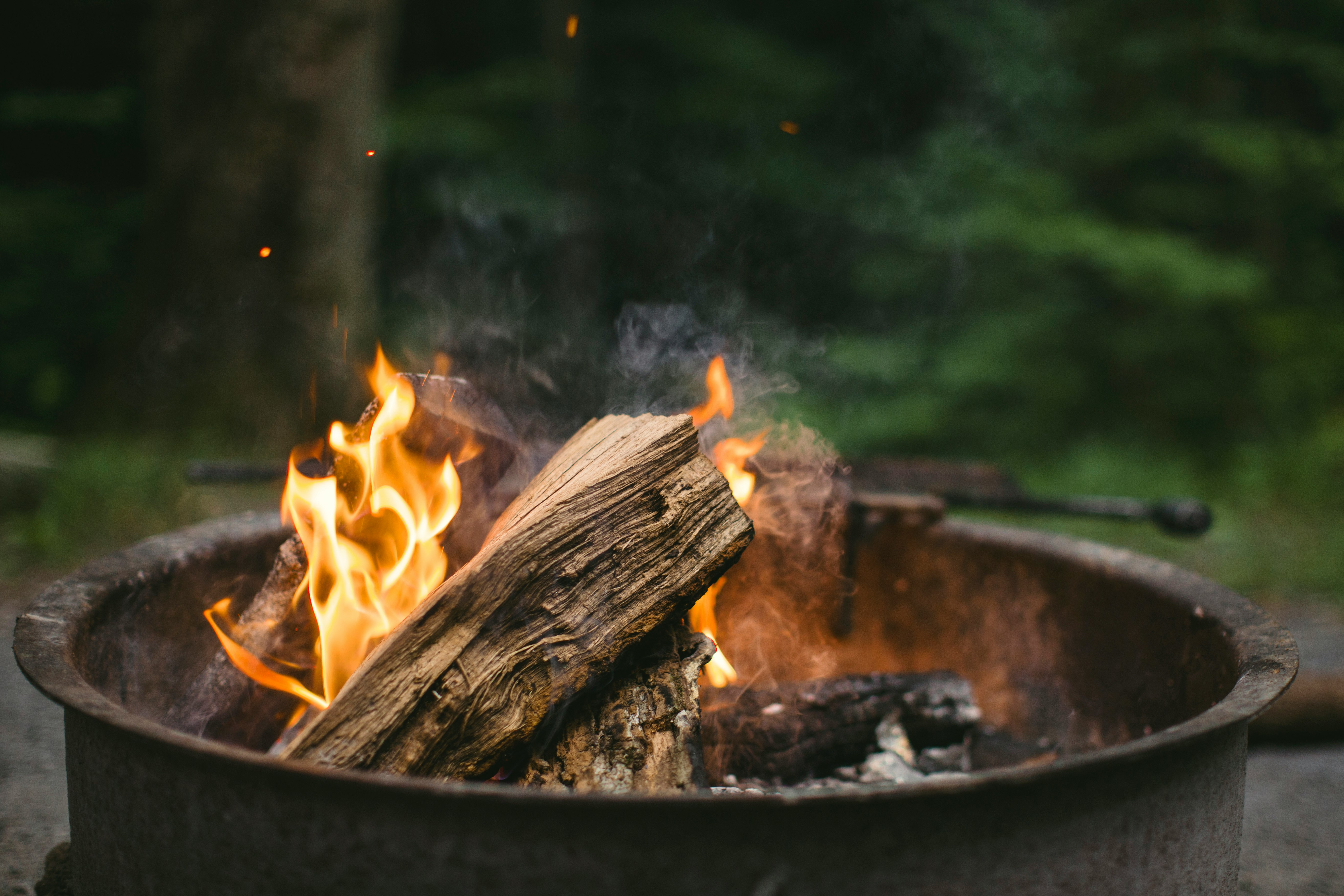 Burning firewood