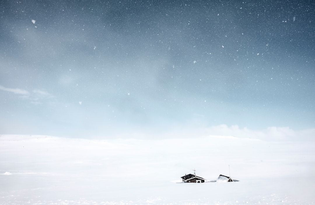 snow covered house,