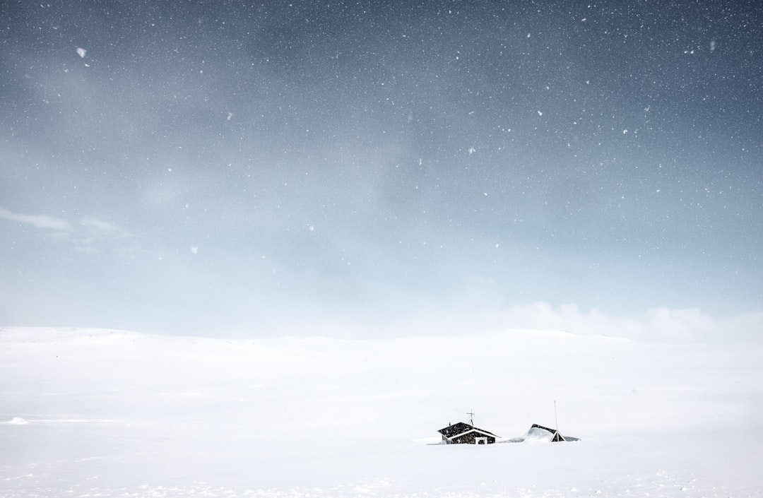 snow covered house,
