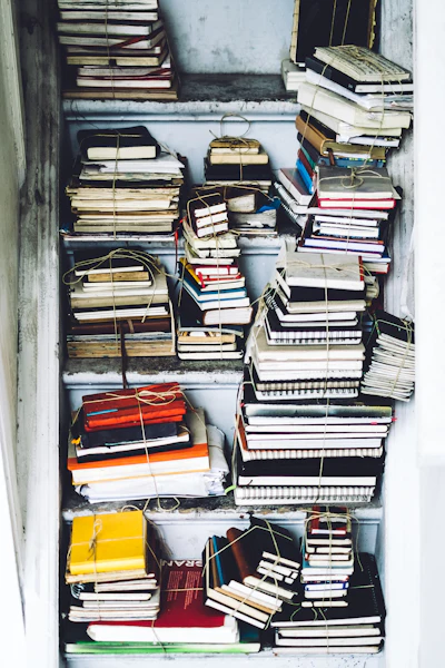 An old bookshelf