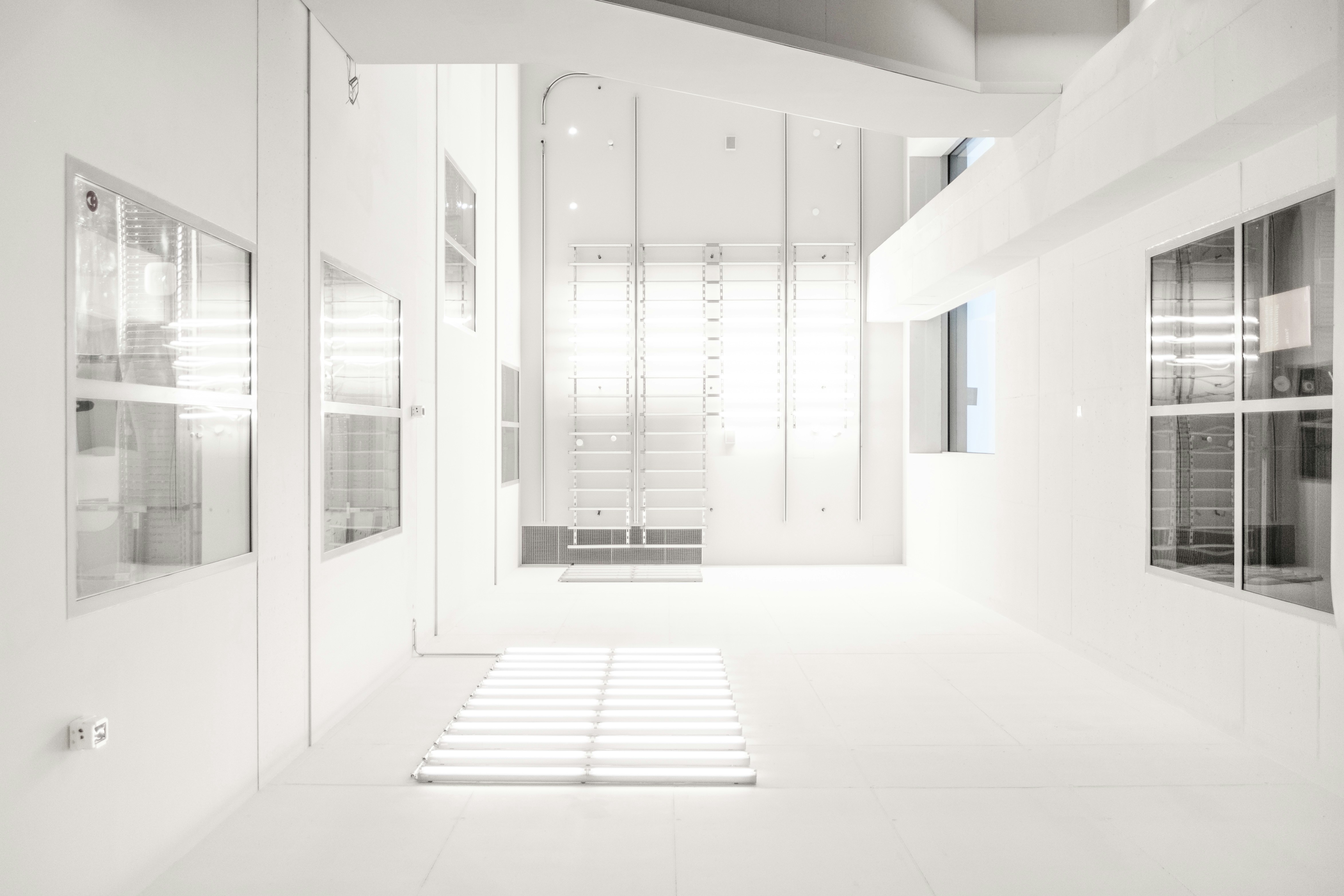 landscape photo of white living room