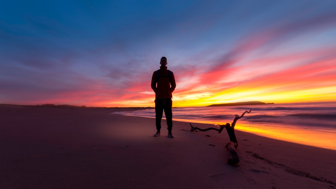 Male silhouette Sydney sunset