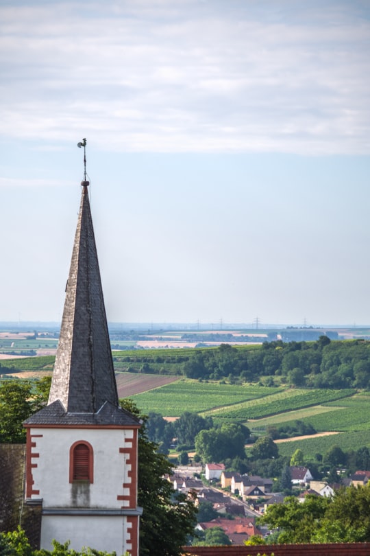 brown concrete tower on green grass field during daytime in Mölsheim Germany