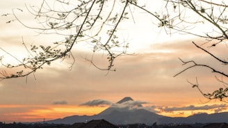A picturesque view of the Great Smoky Mountains at sunset.