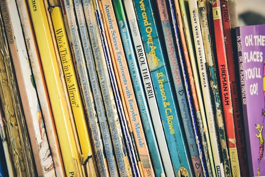pile of assorted-title books