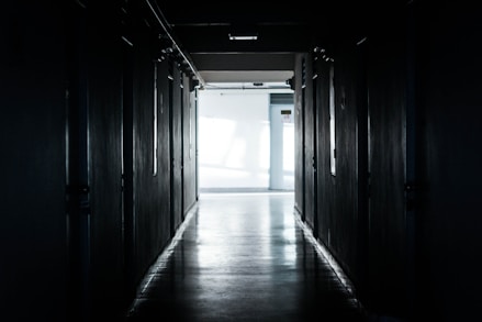 poor lighted hallway