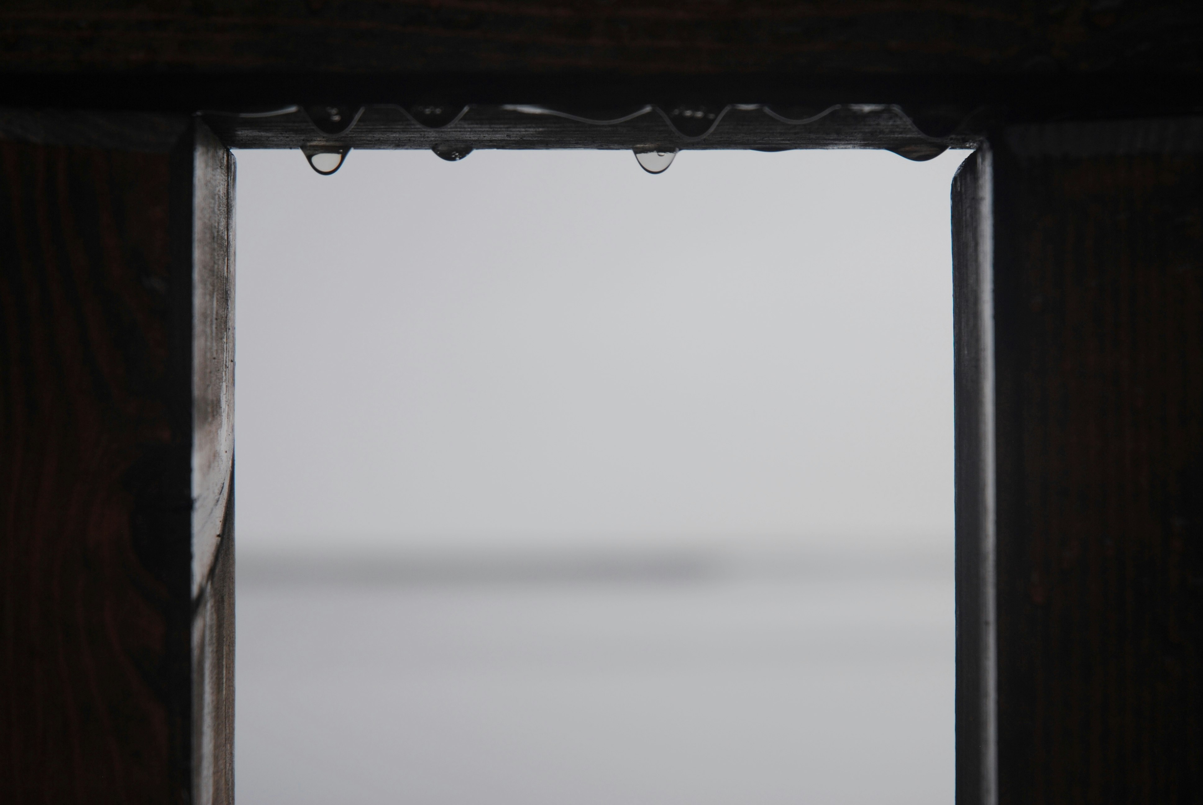 window with water droplets