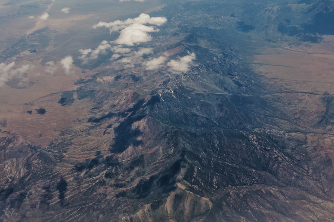 aerial photography of mountain