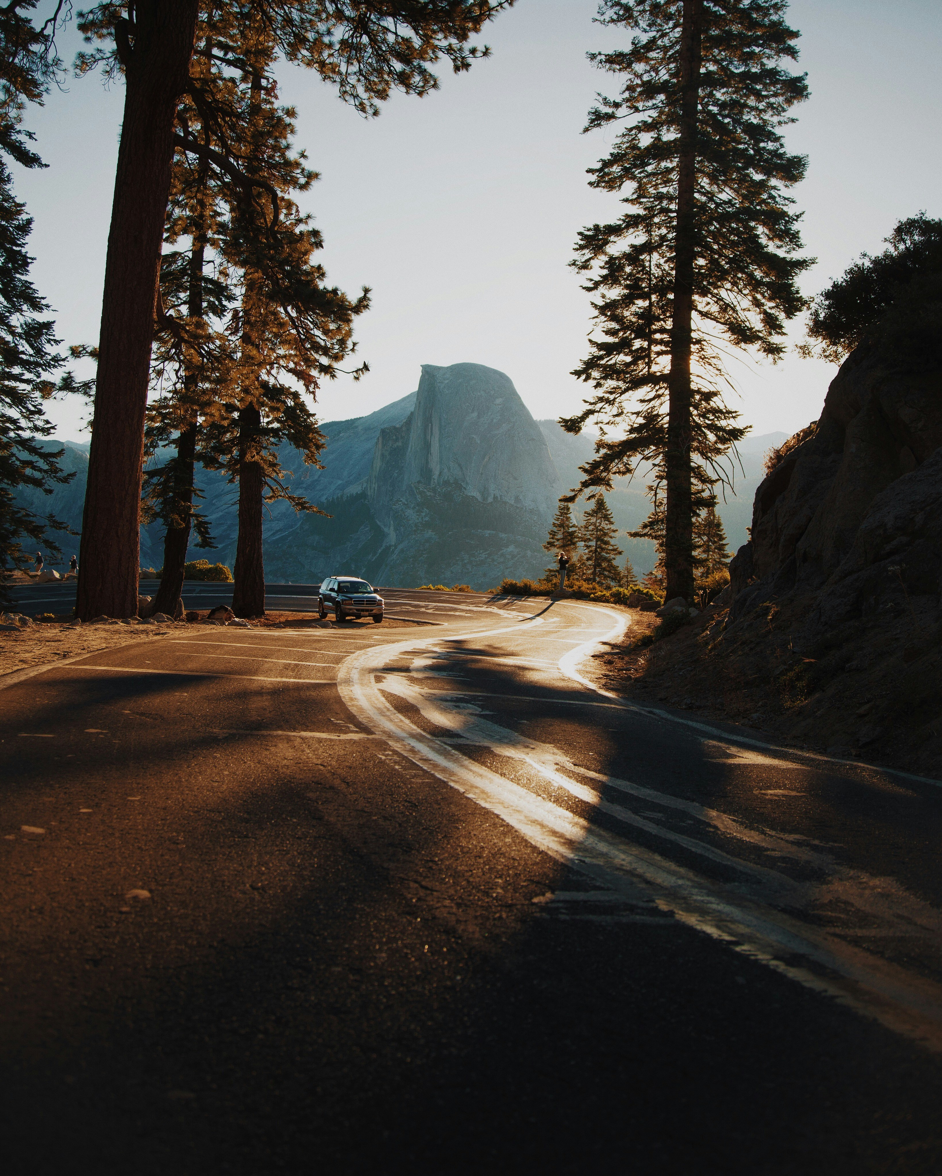 Driving through California during golden hour