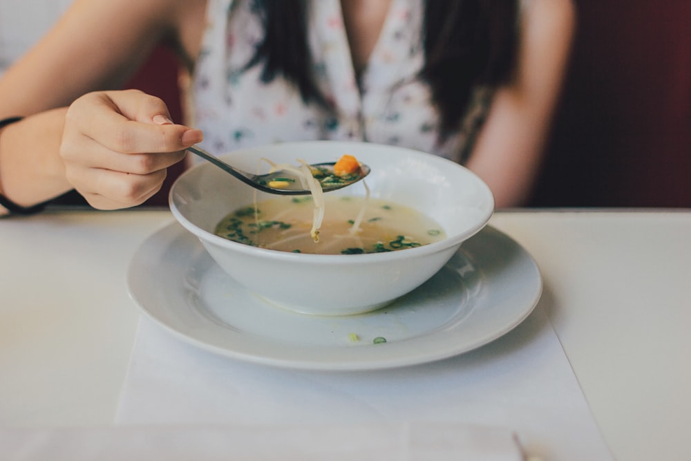 white ceramic bowl