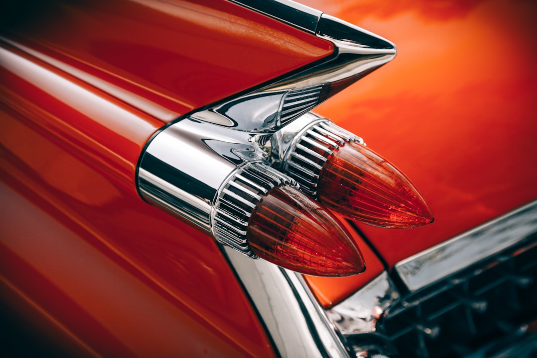 car rocket-type brake light, vintage tail light