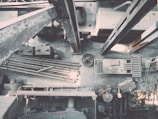 assorted tool grayscale photography