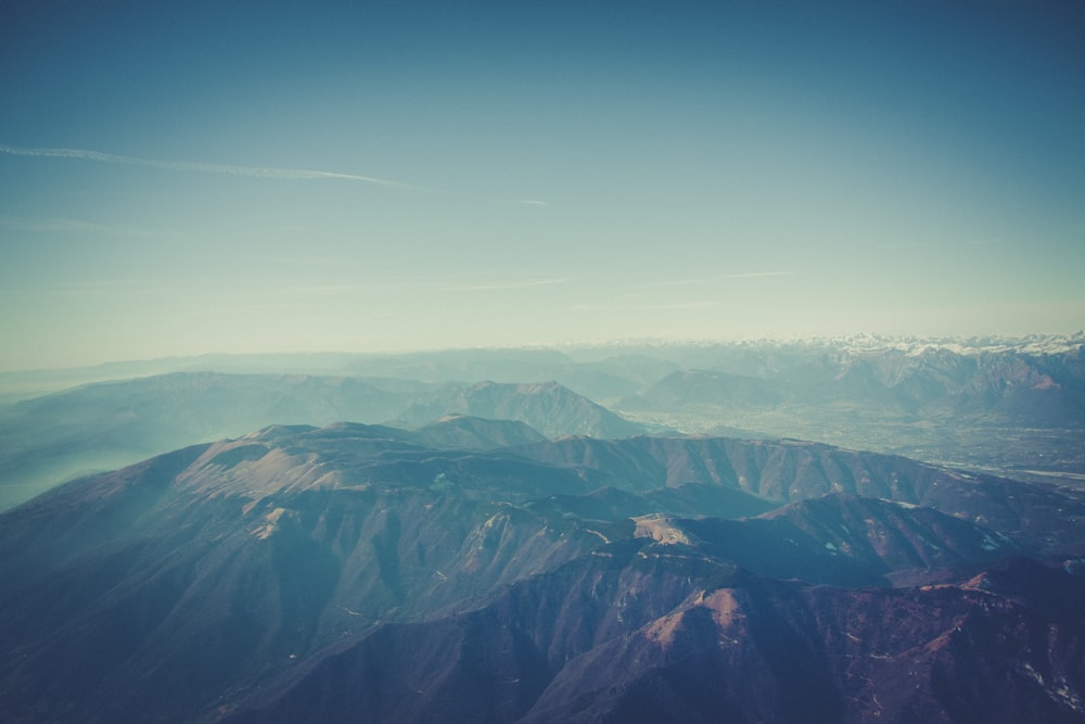 aerial photo of mountains