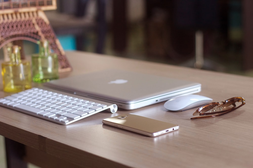 silver MacBook