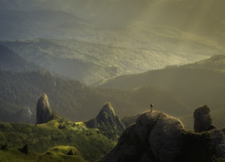 landscape photography of mountain hit by sun rays