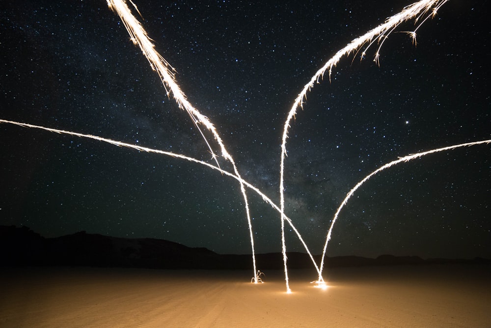 photo of fireworks during nighttime