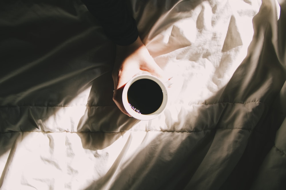 white ceramic mug