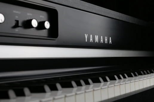 close up photography of black Yamaha piano