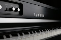 close up photography of black Yamaha piano