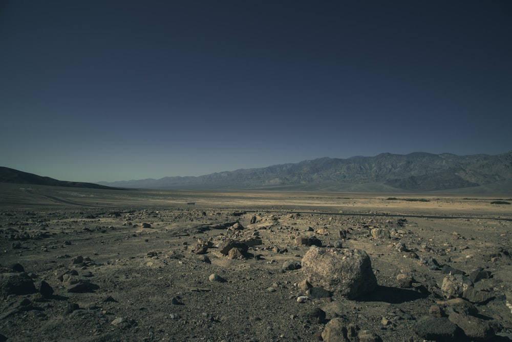 black rock on desert