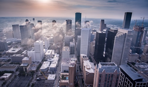 white high-rise buildings