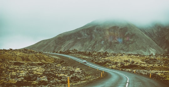 landscape photography of road between mountains in Snaefellsnes Iceland