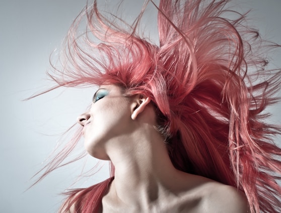 woman waving her hair