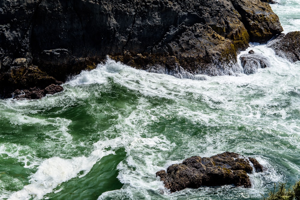 rocks near water