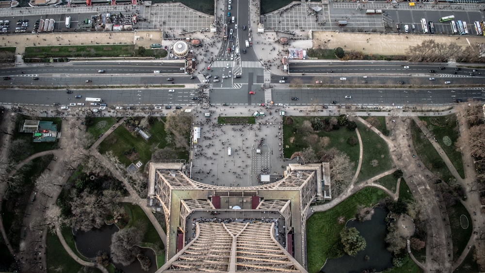 Fotografía aérea de la Torre Eiffel
