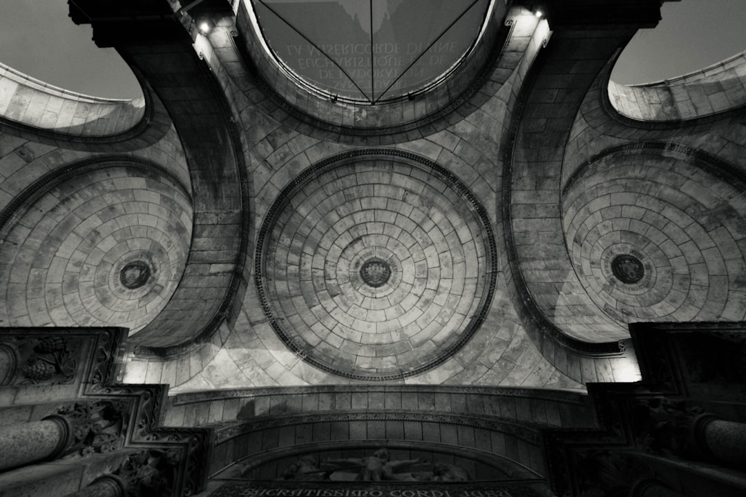 Circular architecture in a building in France.