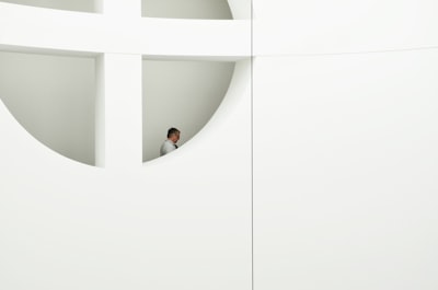 man near white window contemporary teams background