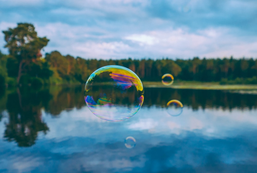 floating bubble during daytime
