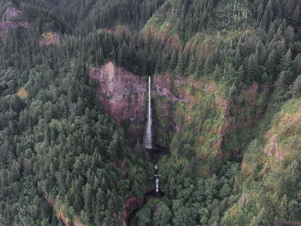 waterfalls at the mountains