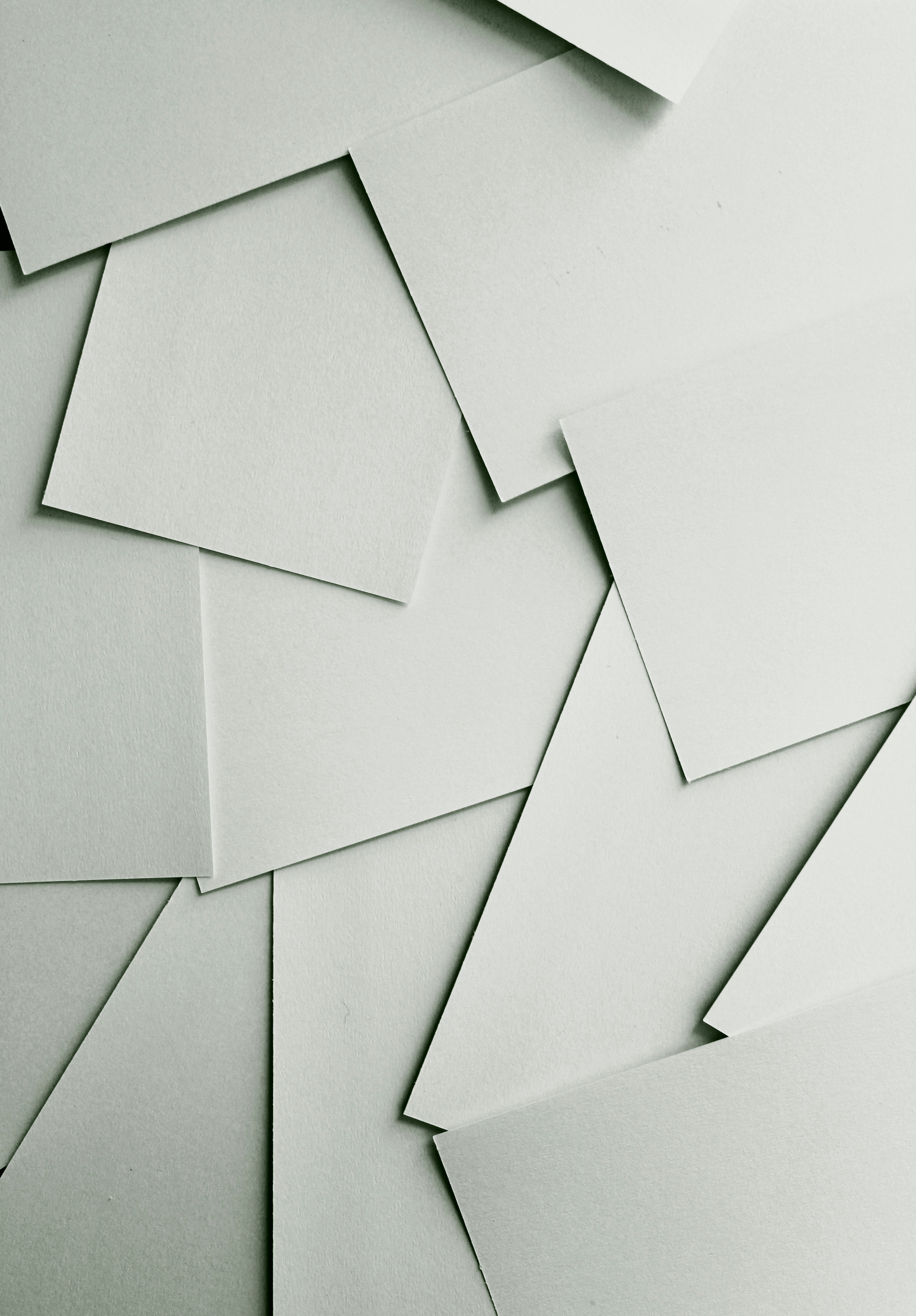 Scattered white paper
