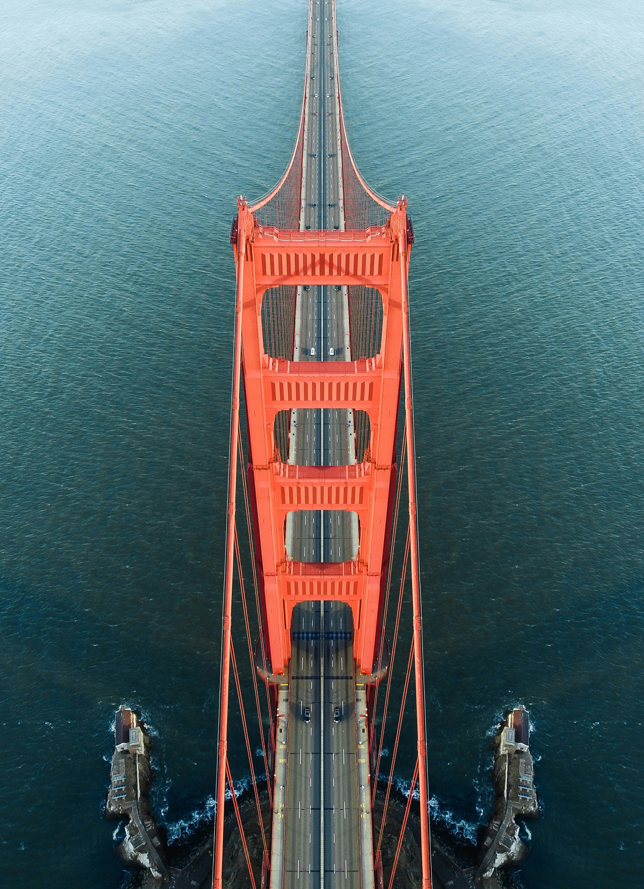 great photo recipe,how to photograph golden gate bridge symmetry; aerial photo of golden gate bridge during daytime