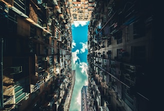 low angle photography of high-rise building