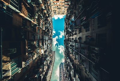 low angle photography of high-rise building