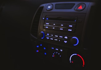 vehicle stereo turned on