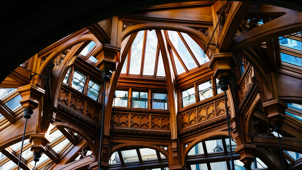 dome ceiling with mirrors during daytime