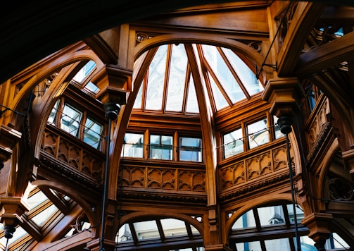 dome ceiling with mirrors during daytime